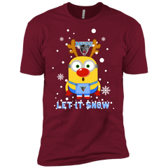 Minion Maine Black Bears Ugly Christmas Sweaters Let It Snow Men's Sleeve Shirt - The White Eagles