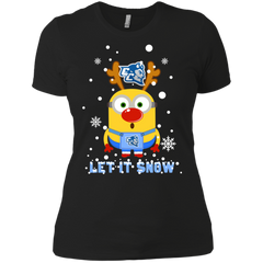 Minion Central Connecticut State Blue Devils Ugly Christmas Sweaters Let It Snow Ladies' Shirt - The White Eagles
