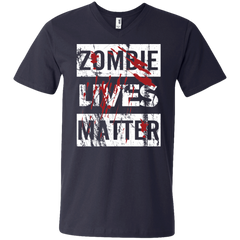 Zombie Lives Matter Tshirt Men's V-Neck T-Shirt - The White Eagles