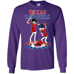 Texas Rangers Baseball Rick And Morty LS Cotton T-Shirt - The White Eagles
