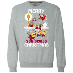 Arizona State Sun Devils T Shirts Minions Santa Claus Merry Christmas Sweatshirt - The White Eagles