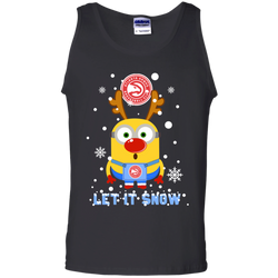 Minion Atlanta Hawks Ugly Christmas Sweaters Let It Snow Tank Top - The White Eagles