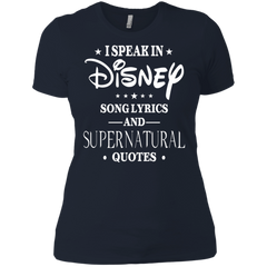 I Speak In Disney Song Lyrics And Supernatural Quotes Shirt Ladies' Shirt - The White Eagles