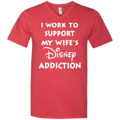 I Work To Support My Wife's Disney Addiction - Disney Shirt Men's V-Neck T-Shirt - The White Eagles