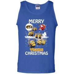 Missouri Tigers Ugly Christmas Sweaters Minions Santa Claus Merry Christmas Tank Top - The White Eagles