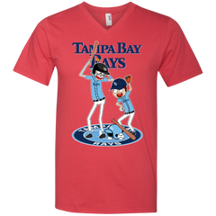 Tampa Bay Rays Baseball Rick And Morty Men's V-Neck T-Shirt - The White Eagles