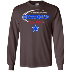 Nfl Dilly Dilly Dallas Cowboys A True Friend Of The Cowboys LS Cotton T-Shirt - The White Eagles