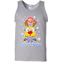 Minion Atlanta Hawks Ugly Christmas Sweaters Let It Snow Tank Top - The White Eagles
