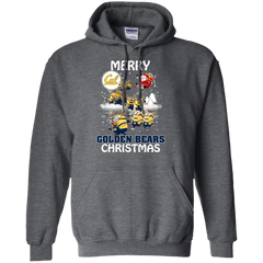 California Golden Bears Ugly Christmas Sweaters Minions Santa Claus Merry Christmas Hoodie - The White Eagles