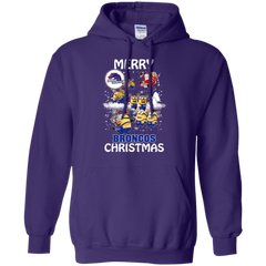 Boise State Broncos Ugly Christmas Sweaters Minions Santa Claus Merry Christmas Hoodie - The White Eagles