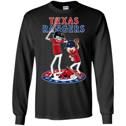 Texas Rangers Baseball Rick And Morty LS Cotton T-Shirt - The White Eagles