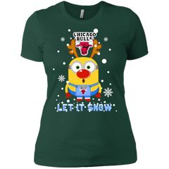 Minion Chicago Bulls Ugly Christmas Sweaters Let It Snow Ladies' Shirt - The White Eagles