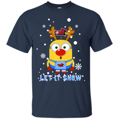 Minion Illinois State Redbirds Ugly Christmas Sweaters Let It Snow Cotton T-Shirt - The White Eagles