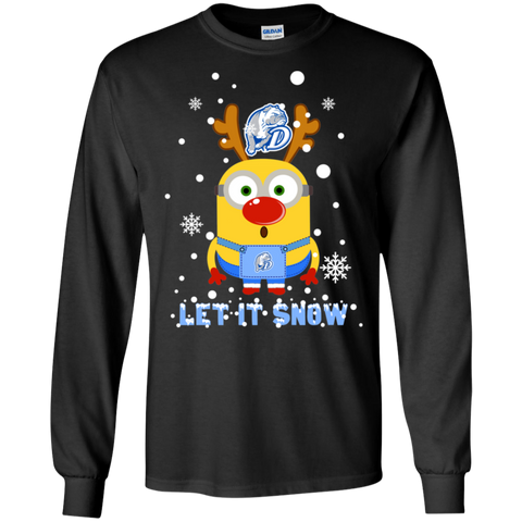Minion Drake Bulldogs Ugly Christmas Sweaters Let It Snow LS Cotton T-Shirt - The White Eagles
