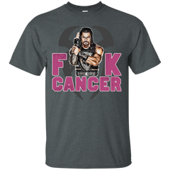 Roman Reigns Fuck Cancer Breast Cancer Awareness Cotton T-Shirt - The White Eagles