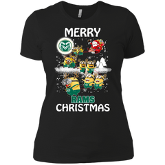 Colorado State Rams Ugly Christmas Sweaters Minions Santa Claus Merry Christmas Ladies' Shirt - The White Eagles