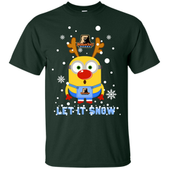 Minion Morgan State Bears Ugly Christmas Sweaters Let It Snow Cotton T-Shirt - The White Eagles