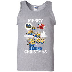 Ucla Bruins Ugly Christmas Sweaters Minions Santa Claus Merry Christmas Tank Top - The White Eagles