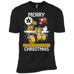 Vanderbilt Commodores Ugly Christmas Sweaters Minions Santa Claus Merry Christmas Men's Sleeve Shirt - The White Eagles