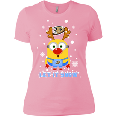Minion Anaheim Ducks Ugly Christmas Sweaters Let It Snow Ladies' Shirt - The White Eagles