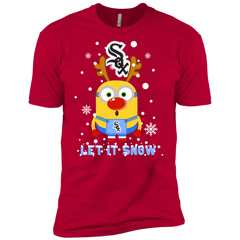 Minion Chicago White Sox  Ugly Christmas Sweaters Let It Snow Men's Sleeve Shirt - The White Eagles