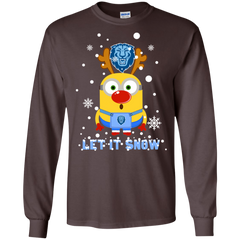 Minion Columbia Lions Ugly Christmas Sweaters Let It Snow LS Cotton T-Shirt - The White Eagles