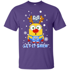 Minion Charleston Southern Buccaneers Ugly Christmas Sweaters Let It Snow Cotton T-Shirt - The White Eagles
