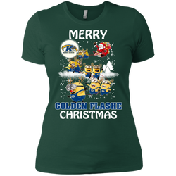 Kent State Golden Flashes Ugly Christmas Sweaters Minions Santa Claus Merry Christmas Ladies' Shirt - The White Eagles