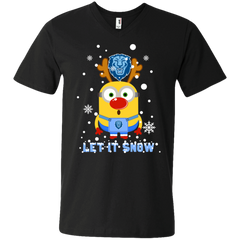 Minion Columbia Lions Ugly Christmas Sweaters Let It Snow Men's V-Neck T-Shirt - The White Eagles