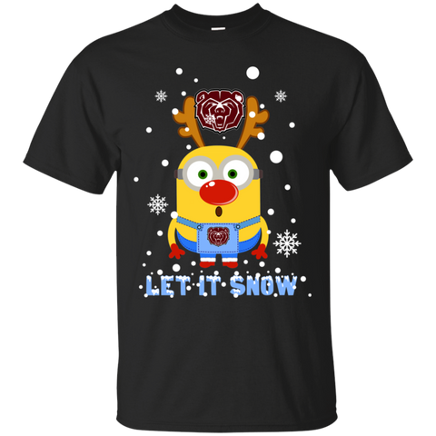 Minion Missouri State Bears Ugly Christmas Sweaters Let It Snow Cotton T-Shirt - The White Eagles