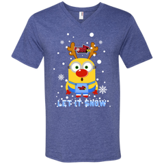 Minion Illinois State Redbirds Ugly Christmas Sweaters Let It Snow Men's V-Neck T-Shirt - The White Eagles