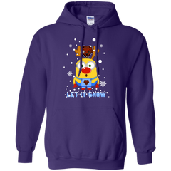 Minion Brown Bears Ugly Christmas Sweaters Let It Snow Hoodie - The White Eagles