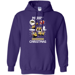 Western Michigan Broncos Ugly Christmas Sweaters Minions Santa Claus Merry Christmas Hoodie - The White Eagles