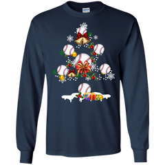 Christmas Is Coming Baseball Santa Claus Ugly Christmas Sweater LS Cotton T-Shirt - The White Eagles