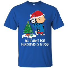 All I Want For Christmas Is A Dog Snoopy Charlie Brown The Peanuts Movie Cotton T-Shirt - The White Eagles