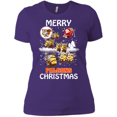 Bowling Green Falcons Ugly Christmas Sweaters Minions Santa Claus Merry Christmas Ladies' Shirt - The White Eagles