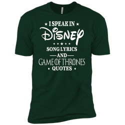 I Speak In Disney Song Lyrics And Game Of Thrones Quotes Shirt Men's Sleeve Shirt - The White Eagles