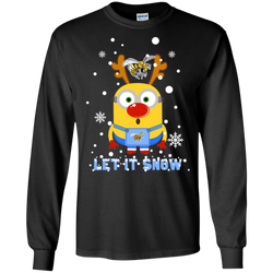 Minion Alabama State Hornets Ugly Christmas Sweaters Let It Snow LS Cotton T-Shirt - The White Eagles