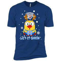 Minion Oklahoma City Thunder Ugly Christmas Sweaters Let It Snow Men's Sleeve Shirt - The White Eagles