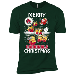 Ball State Cardinals Ugly Christmas Sweaters Minions Santa Claus Merry Christmas Men's Sleeve Shirt - The White Eagles