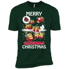 Ball State Cardinals Ugly Christmas Sweaters Minions Santa Claus Merry Christmas Men's Sleeve Shirt - The White Eagles
