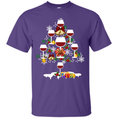 Christmas Is Coming Wine Santa Claus Ugly Christmas Sweater Cotton T-Shirt - The White Eagles