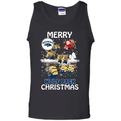 Nevada Wolf Pack Ugly Christmas Sweaters Minions Santa Claus Merry Christmas Tank Top - The White Eagles