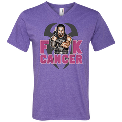 Roman Reigns Fuck Cancer Breast Cancer Awareness Men's V-Neck T-Shirt - The White Eagles