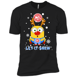 Minion Atlanta Hawks Ugly Christmas Sweaters Let It Snow Men's Sleeve Shirt - The White Eagles