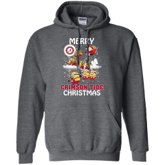 Alabama Crimson Tide T Shirts Minions Santa Claus Merry Christmas Hoodie - The White Eagles