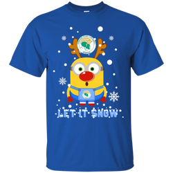 Minion Norfolk State Spartans Ugly Christmas Sweaters Let It Snow Cotton T-Shirt - The White Eagles