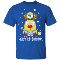 Minion Norfolk State Spartans Ugly Christmas Sweaters Let It Snow Cotton T-Shirt - The White Eagles