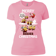 Texas A_amp_m Aggies Ugly Christmas Sweaters Minions Santa Claus Merry Christmas Ladies' Shirt - The White Eagles