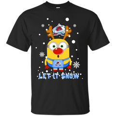 Minion Colorado Avalanche Ugly Christmas Sweaters Let It Snow Cotton T-Shirt - The White Eagles